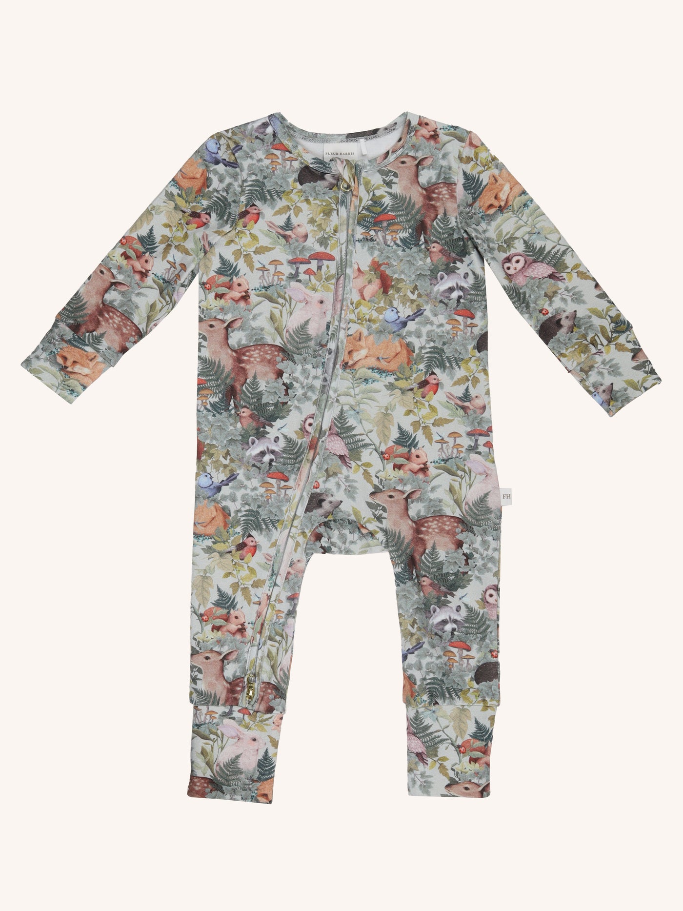 'In The Woods' Timeless Coverall Onesie - Sage