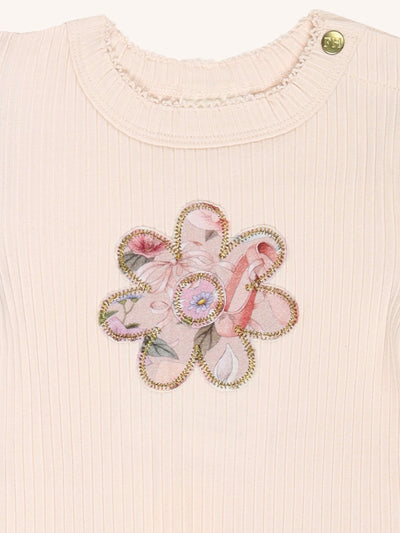 'Flower' Darling Frill Bodysuit - Quartz Pink