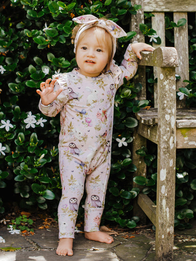 'Woodlands Icons' Coverall Onesie-Blush