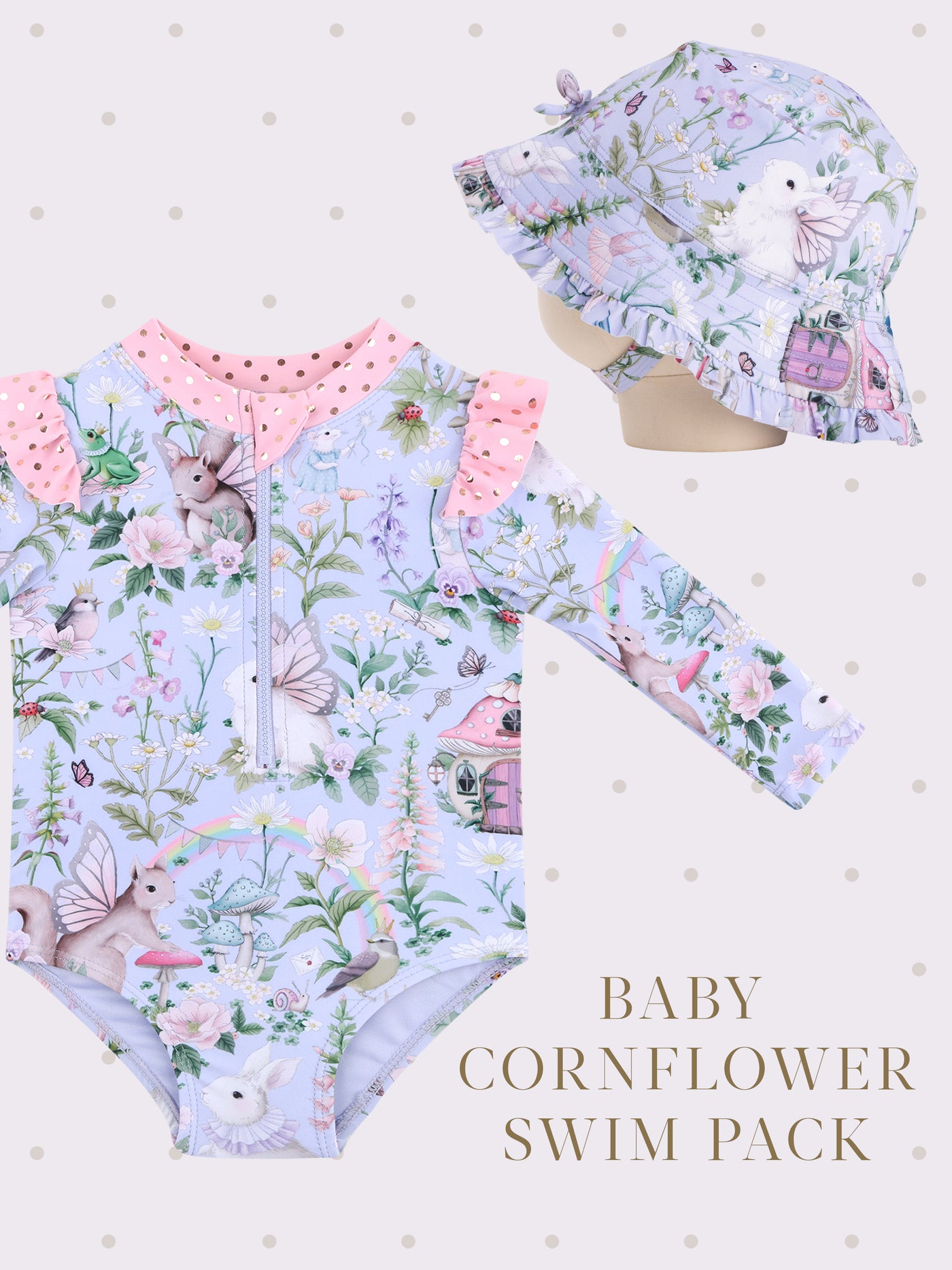 'Fairyland' Baby Cornflower Swimsuit Pack