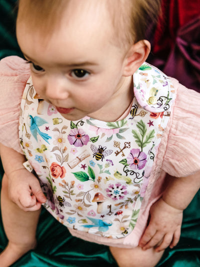 'Secret Diary' Dandy Duo Bibs - 2 Pack - Egret