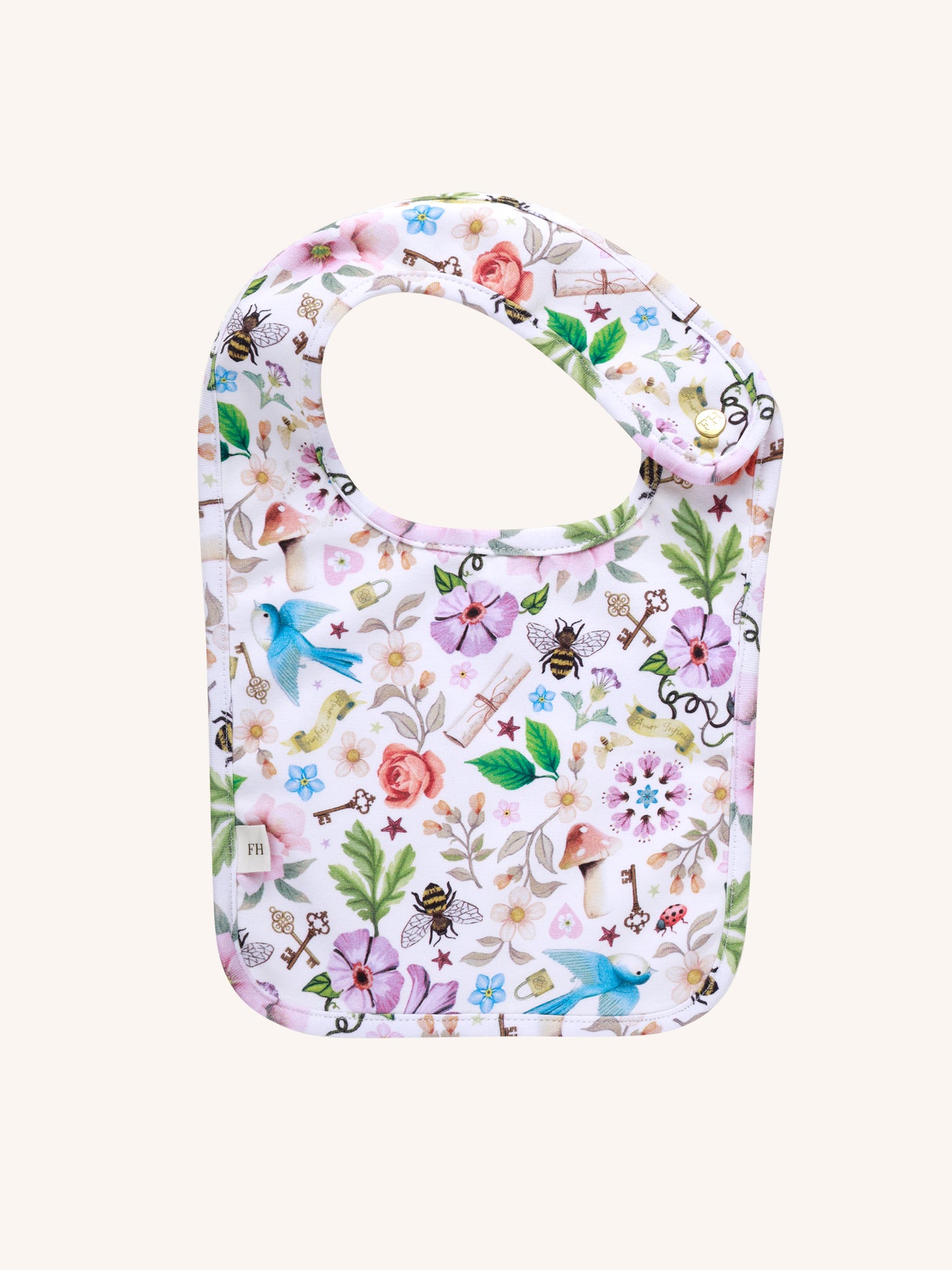 'Secret Diary' Dandy Duo Bibs - 2 Pack - Egret