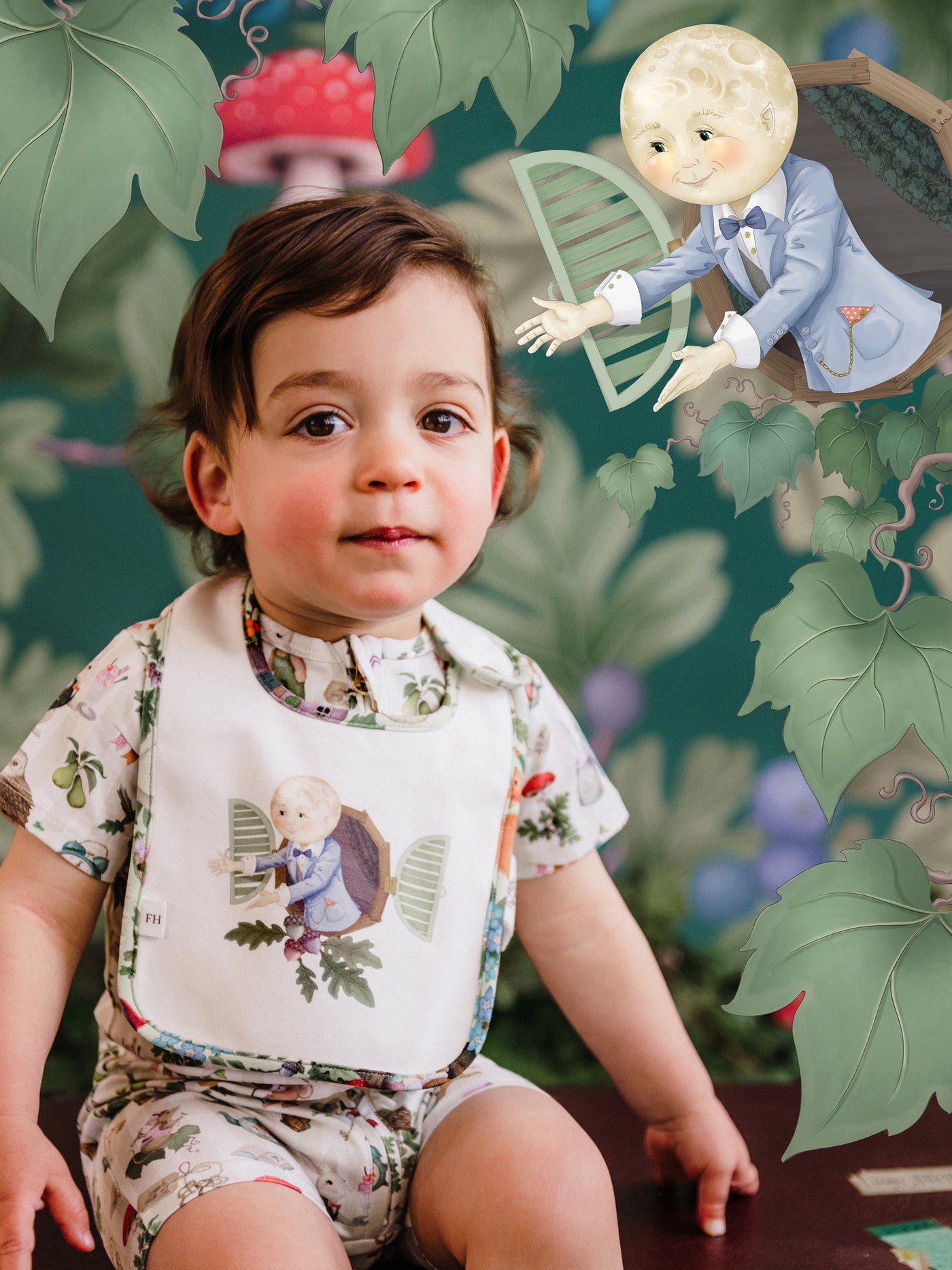 'The Faraway Tree' Dandy Duo Bibs - Porcelain