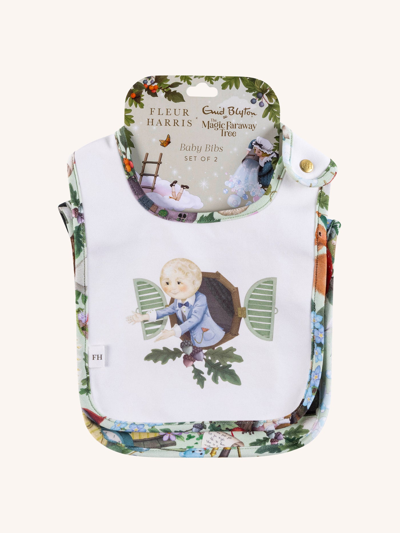 'The Faraway Tree' Dandy Duo Bibs - Porcelain