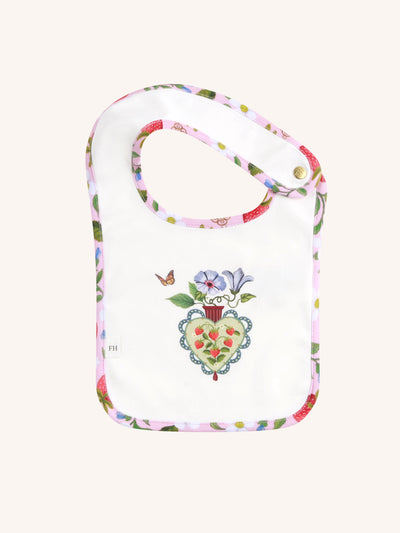 'Hearts Floral' Dandy Duo Bibs - 2 Pack - Pink