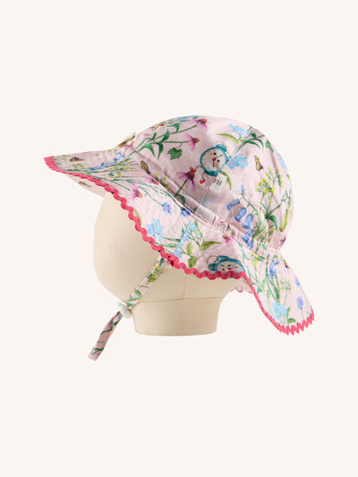 'Enchanted Garden' Summer Baby Hat - Sugar Pink
