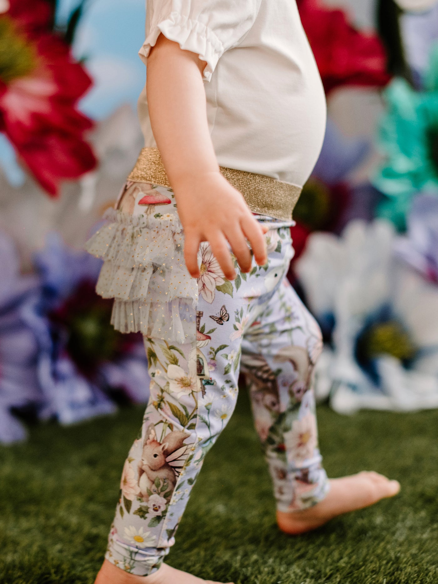 'Fairyland' Fabulous Frilled Legging - Cornflower