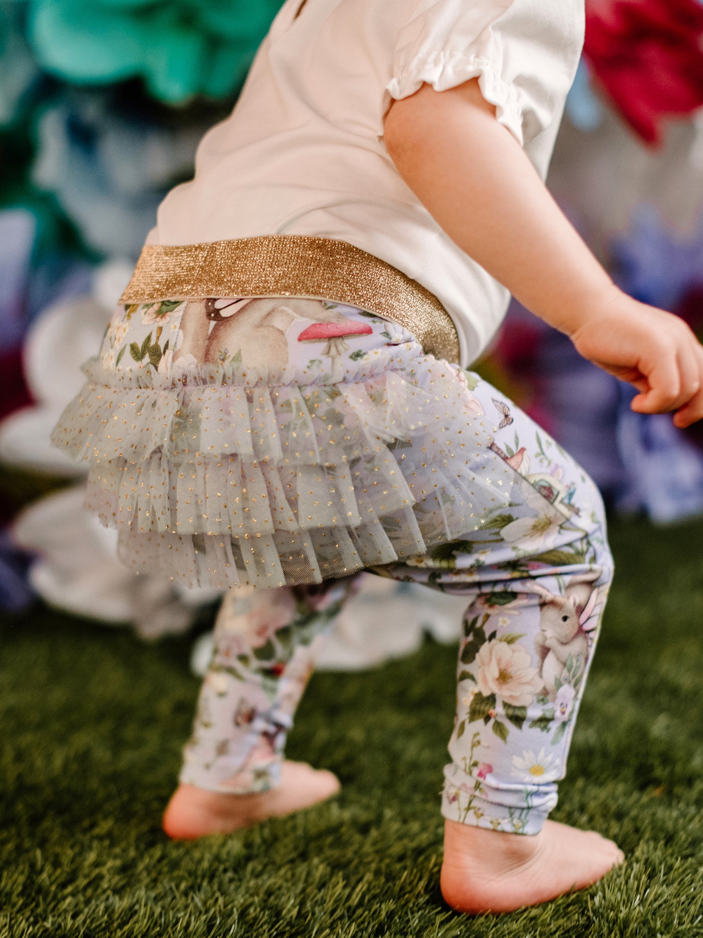 'Fairyland' Fabulous Frilled Legging - Cornflower