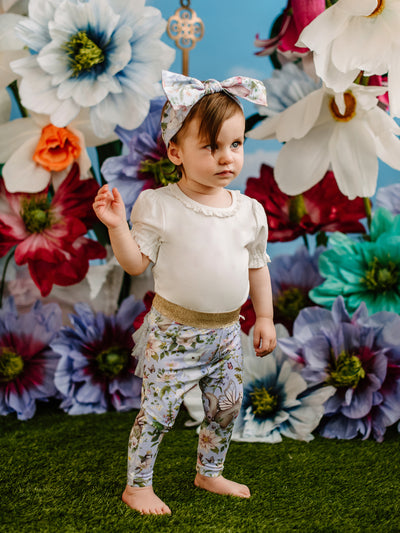 'Fairyland' Fabulous Frilled Legging - Cornflower