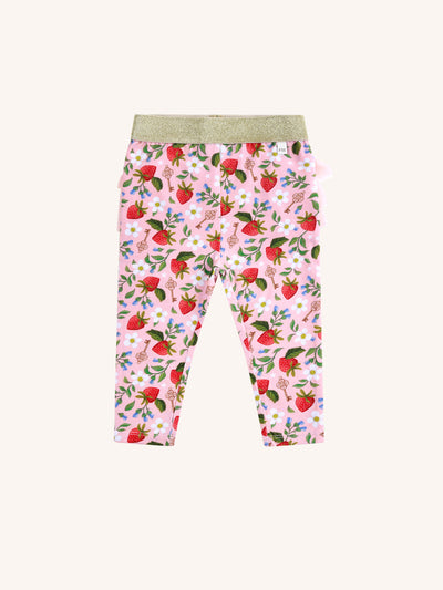 'Hearts Floral' Fabulour Frill Legging - Pink