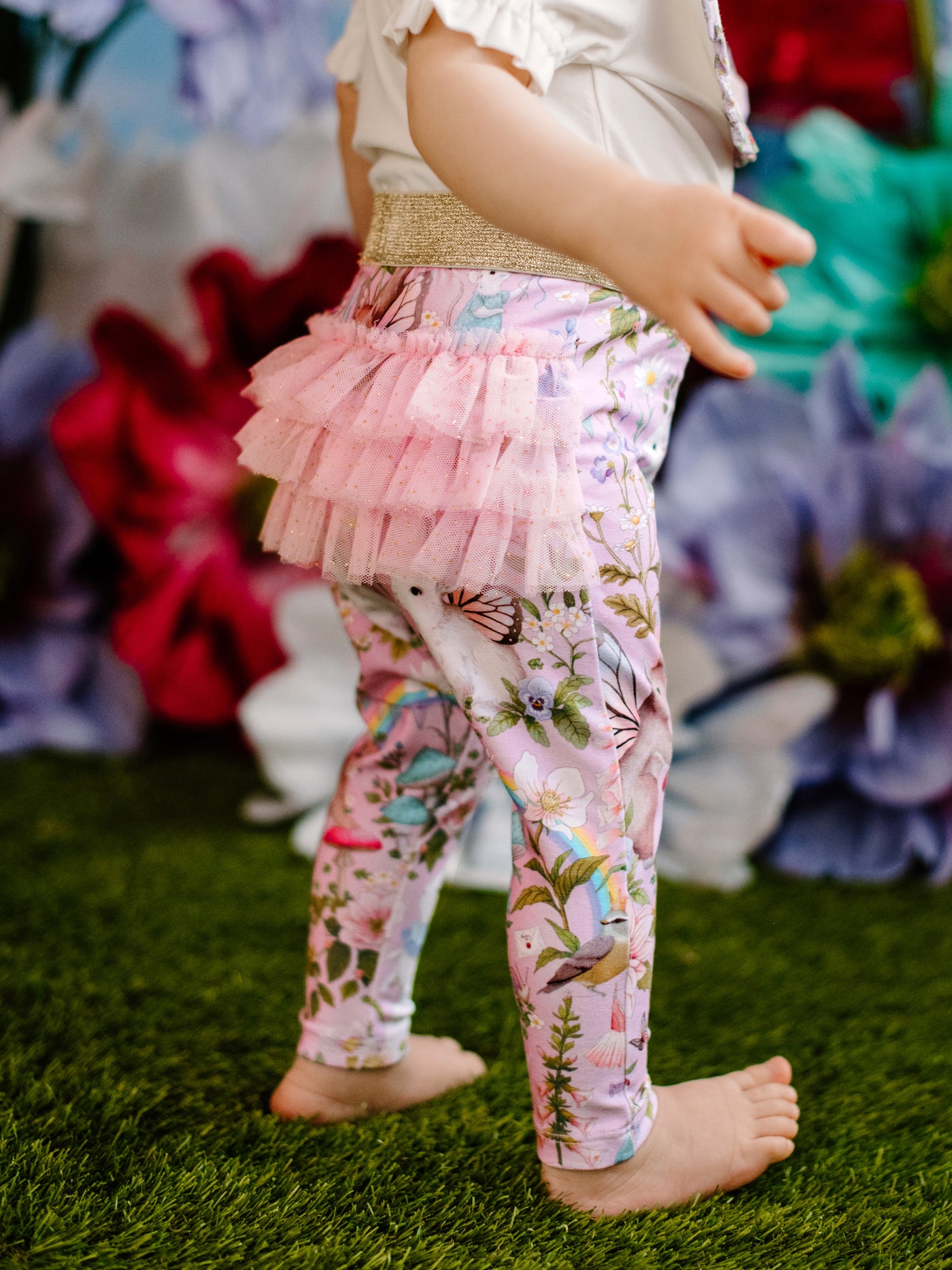 'Fairyland' Fabulous Frilled Legging - Pink Lavender