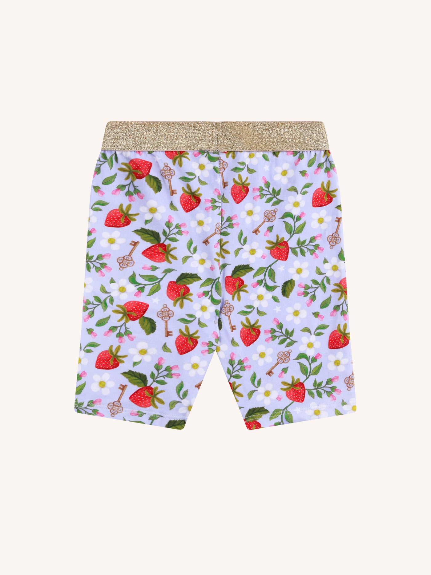 'Hearts Floral' Signature Bike Short - Violet