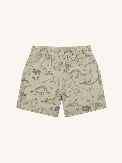 'Prehistorica' Verdan Short - Olive Leaf
