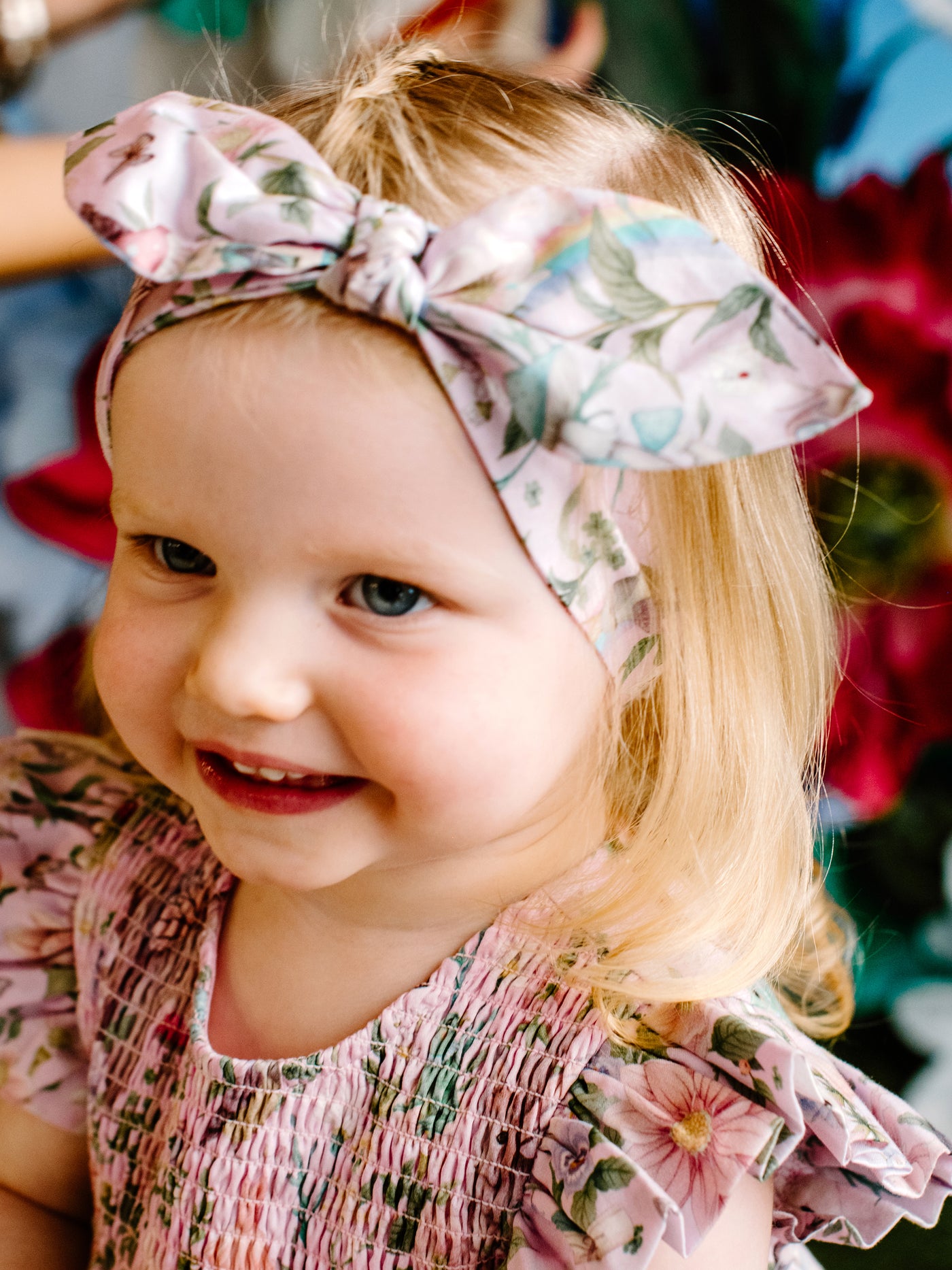 Lovesome Shirred Dress & Headband Set - Pink Lavender