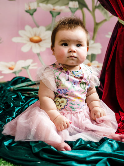 'All my Hearts' Dreamy Tutu Bodysuit Dress - Parfait Pink