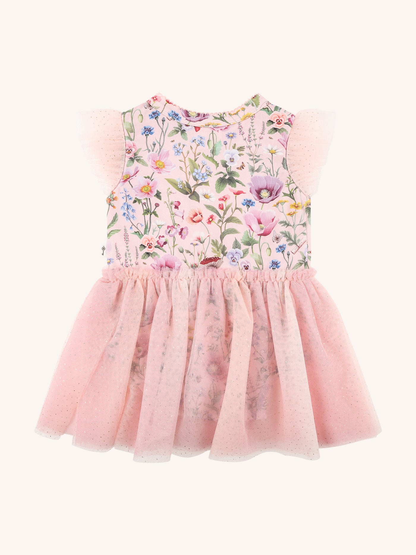 'Garden of Dreams' Tutu Bodysuit Dress - Peach