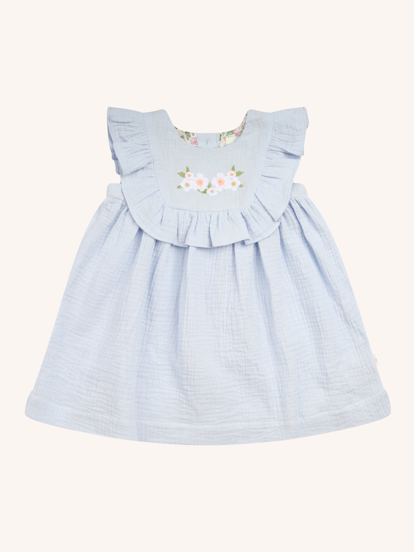 Botanical Frill Dress - Cornflower