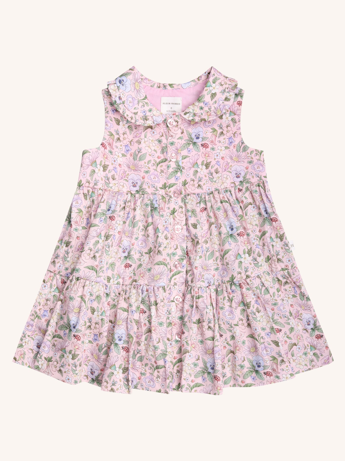 'Garden Ditsy' Admired Dress - Strawberry Cream