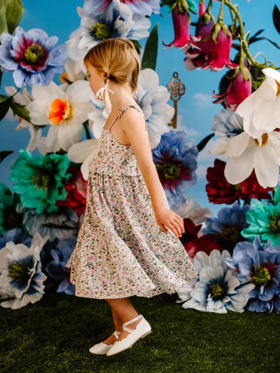 'Garden Ditsy' Flossy Dress - Snow