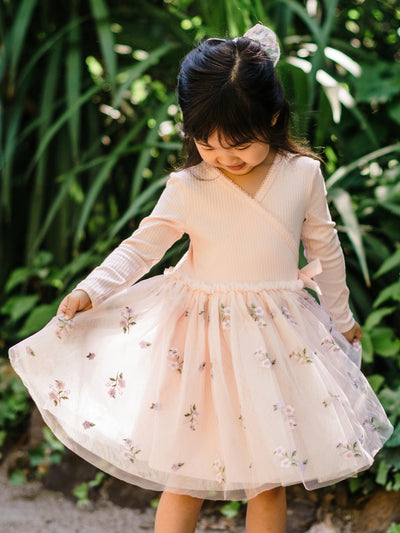 Bouquet Tutu Dress - Peach