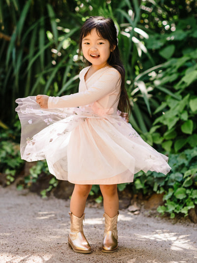 Bouquet Tutu Dress - Peach