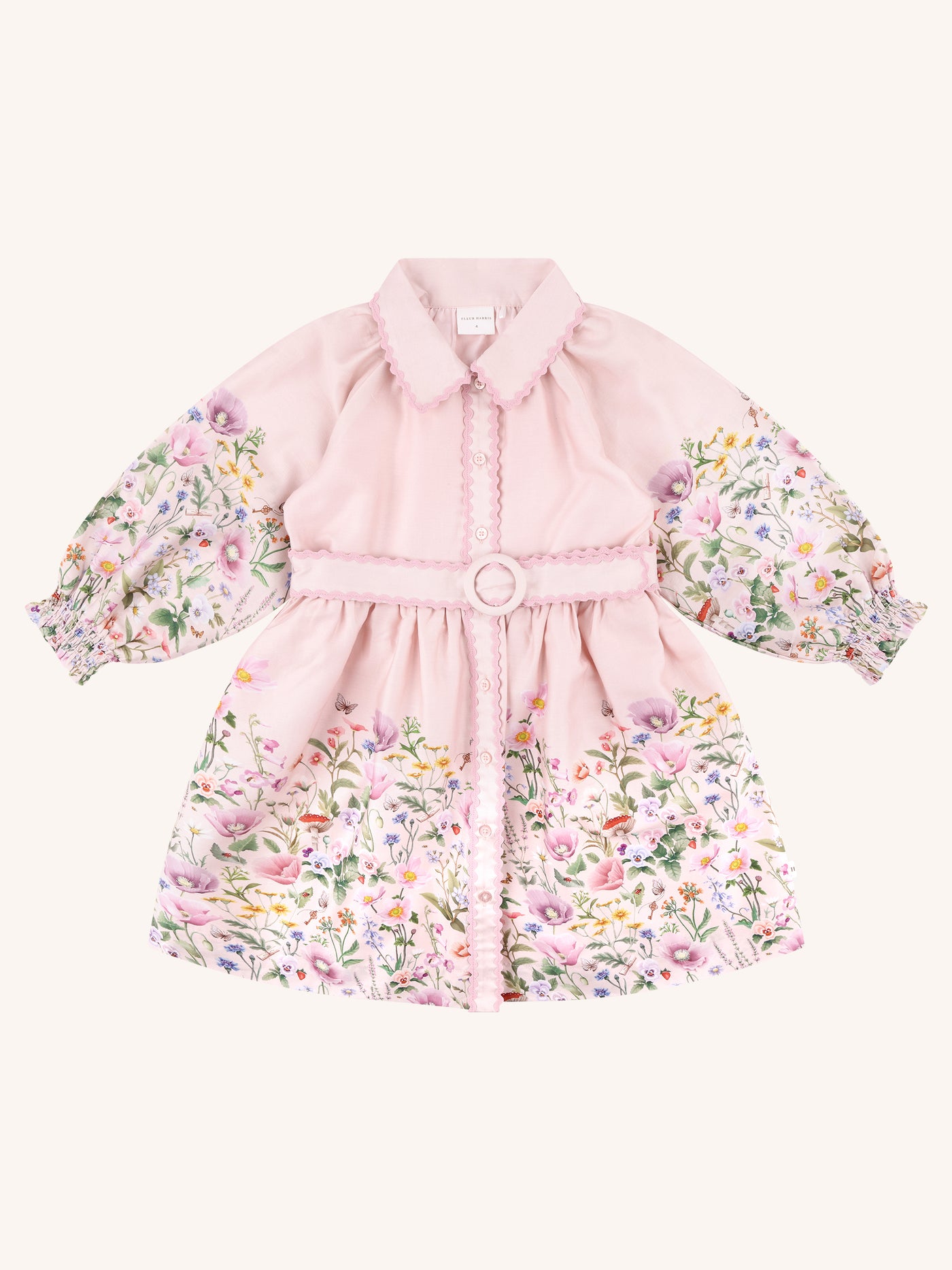 'Garden of Dreams' Bloom Shirt Dress - Powderpink