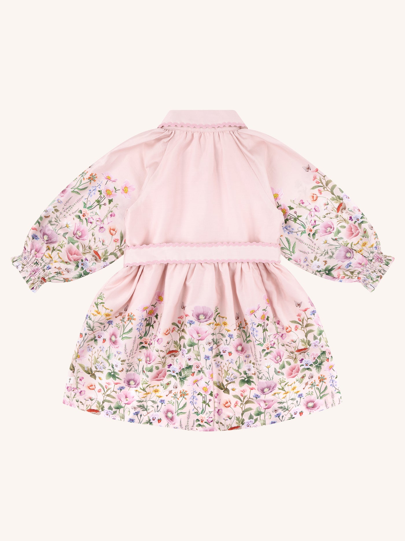 'Garden of Dreams' Bloom Shirt Dress - Powderpink