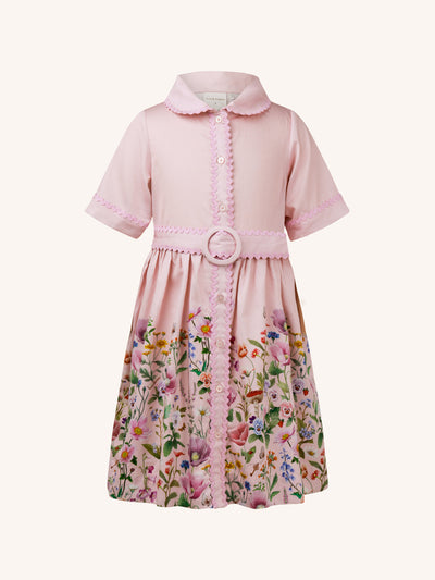 'Garden of Dreams' Garland Shirt Dress - Pink