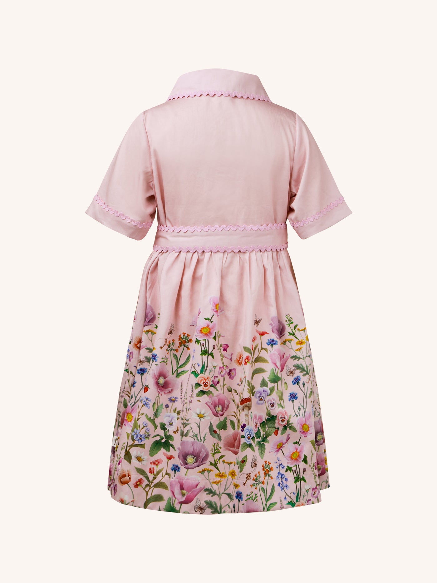 'Garden of Dreams' Garland Shirt Dress - Pink