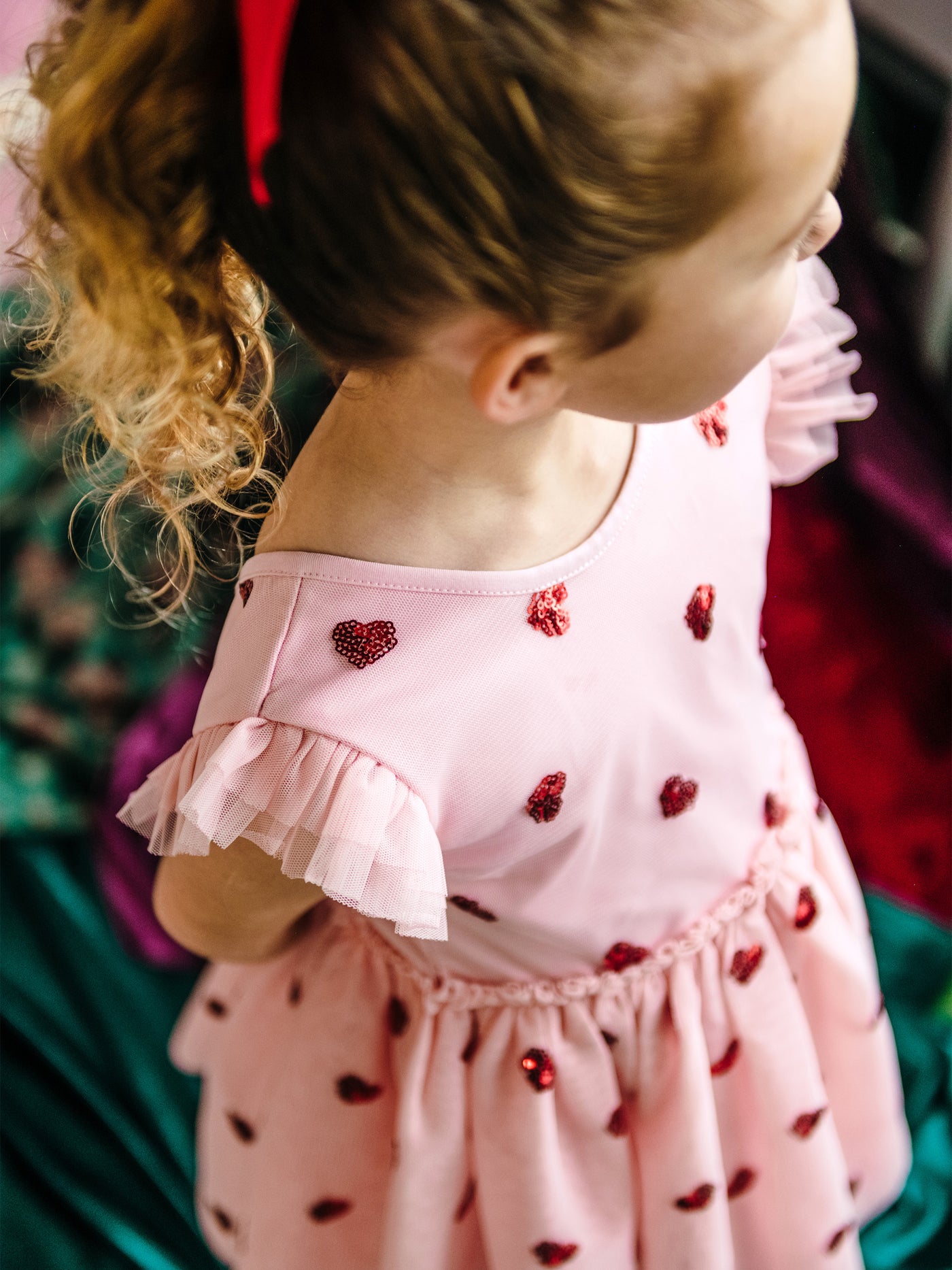 'Hearts' Tutu Dress - Strawberry Cream