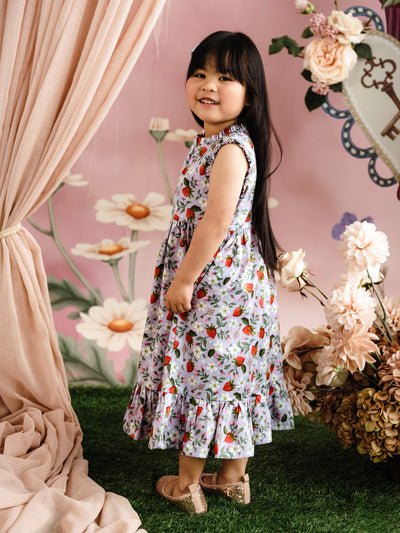 'Hearts Floral' Alouette Dress - Violet