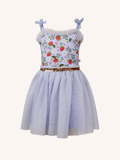 'Hearts Floral' Arabesque Tutu Dress - Violet