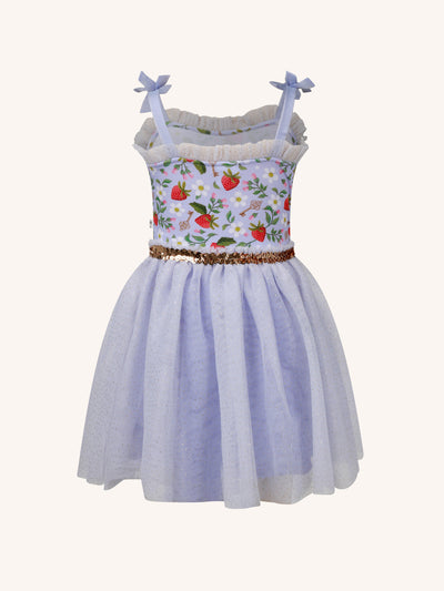 'Hearts Floral' Arabesque Tutu Dress - Violet