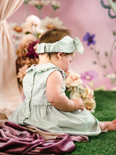 Dollie Dress & Headband Set - Minty