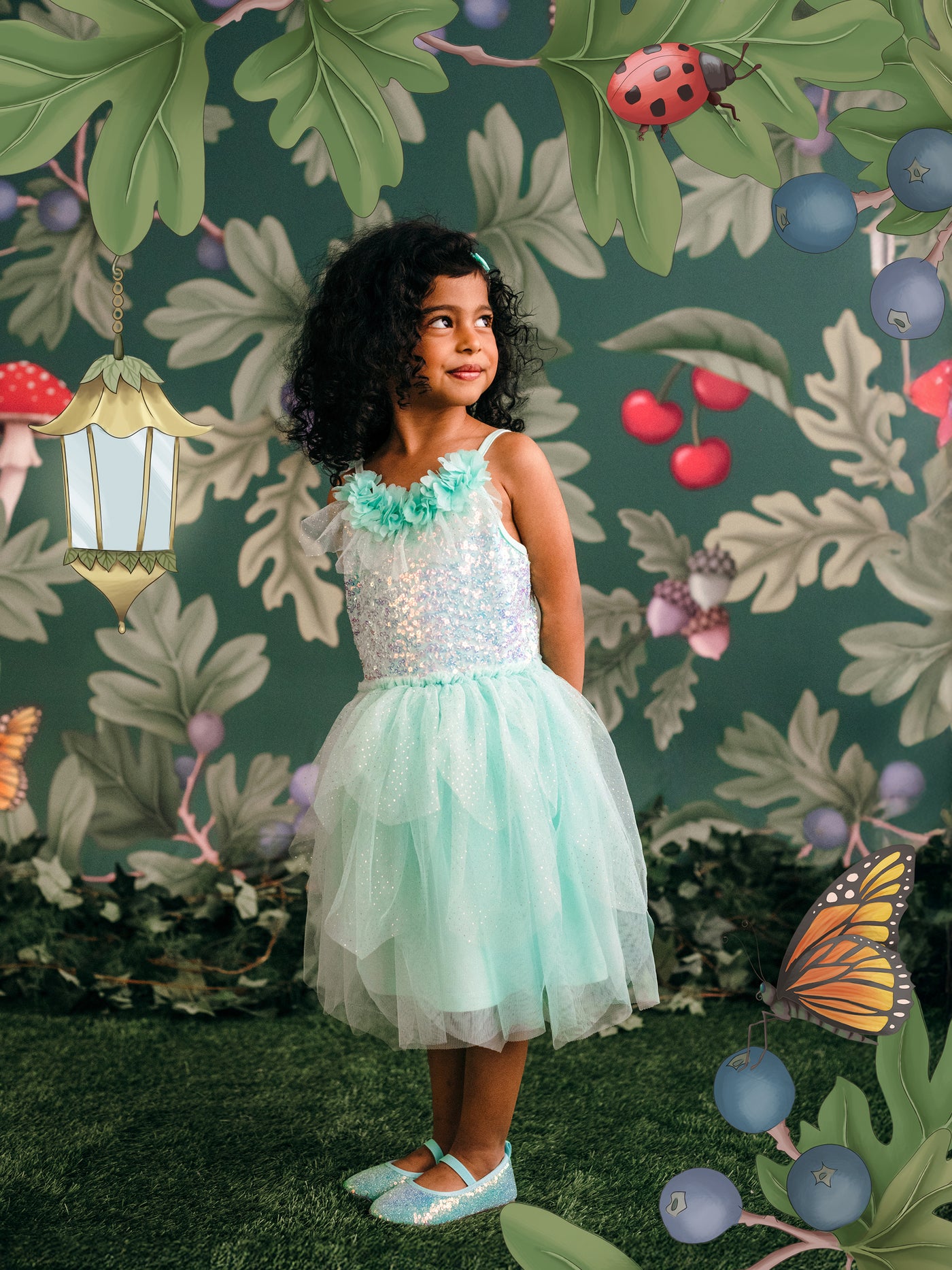 'The Magic Faraway Tree' Fancy Fairy Dress - Aqua Sky