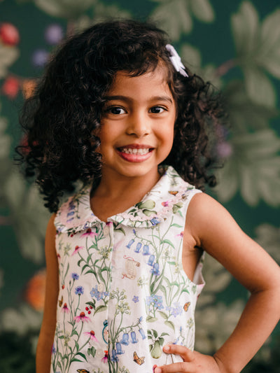 'Silky's Floral' Winsome Dress - Snow