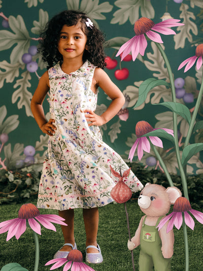 'Silky's Floral' Winsome Dress - Snow