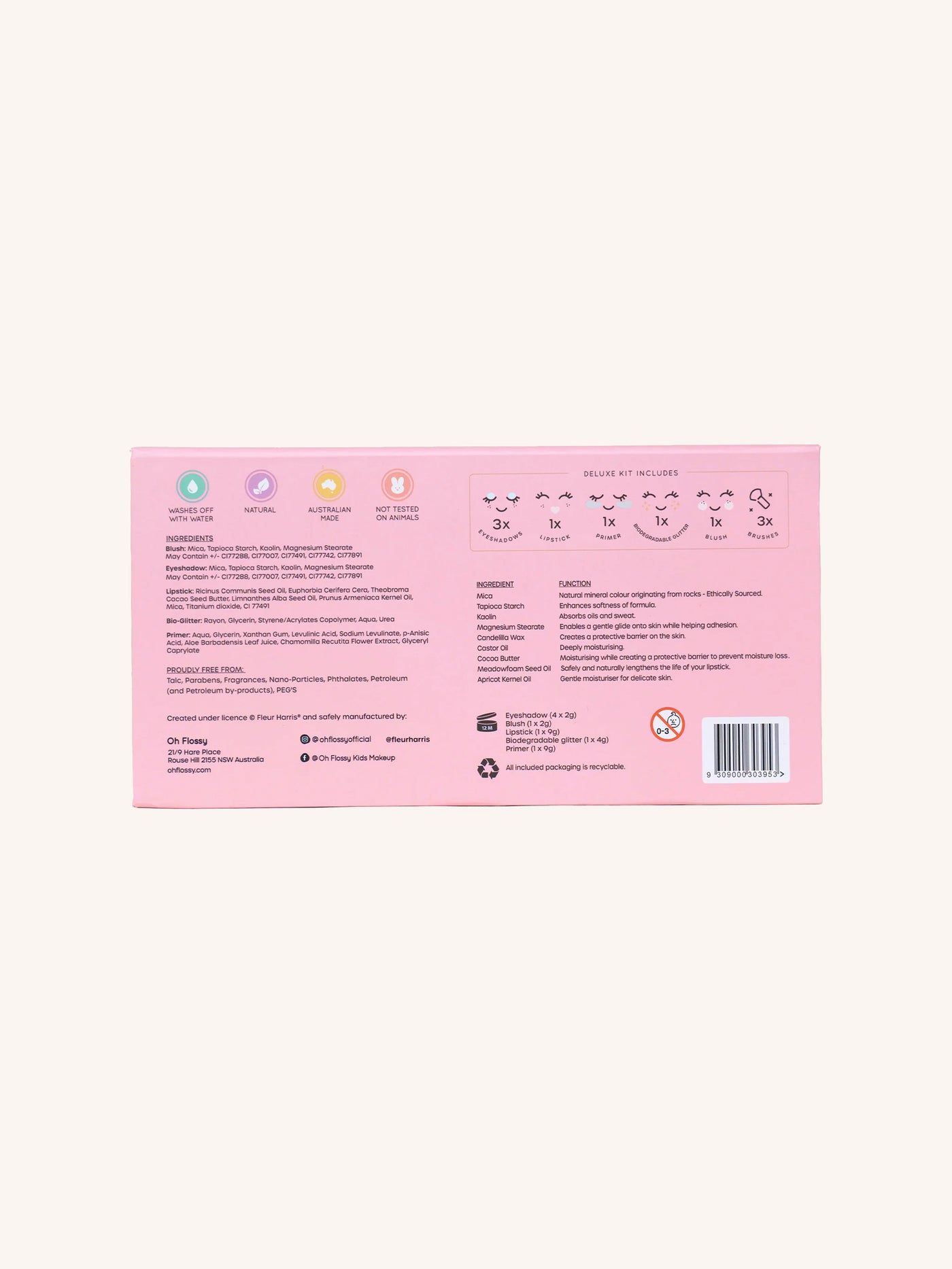 Fleur Harris X Oh Flossy 'Garden of Dreams' Deluxe Makeup & Glitter Set