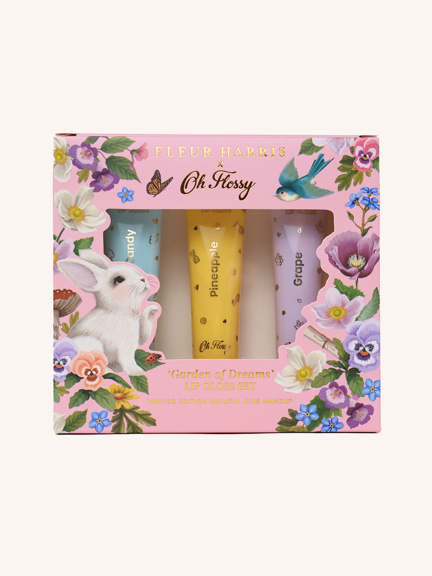 Fleur Harris X Oh Flossy 'Garden of Dreams' Natural Lip Gloss Set