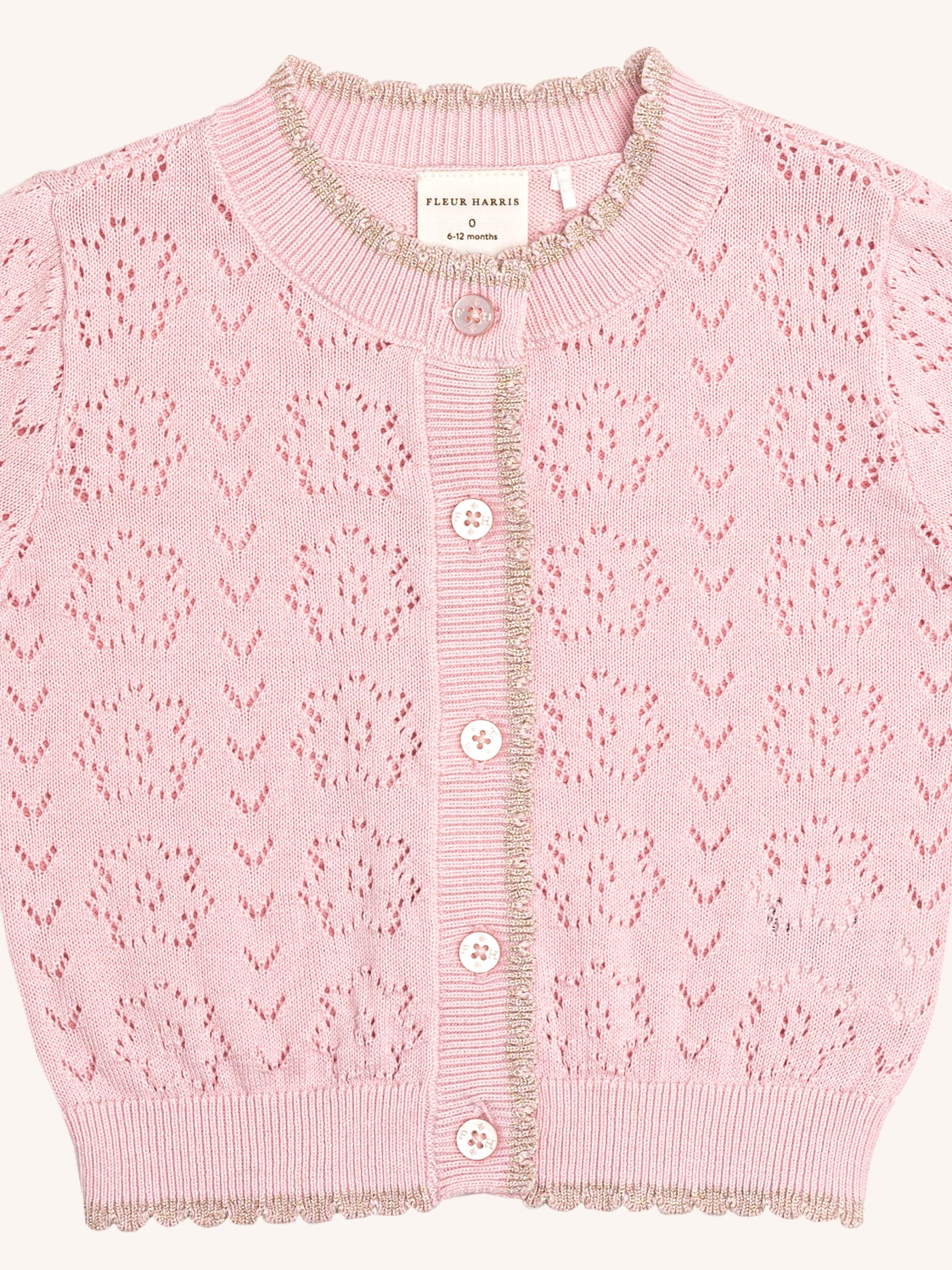Pointelle Luxury Cardigan - Baby - Petal Pink