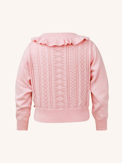 'All my Hearts' Bow Cardigan - Light Strawberry