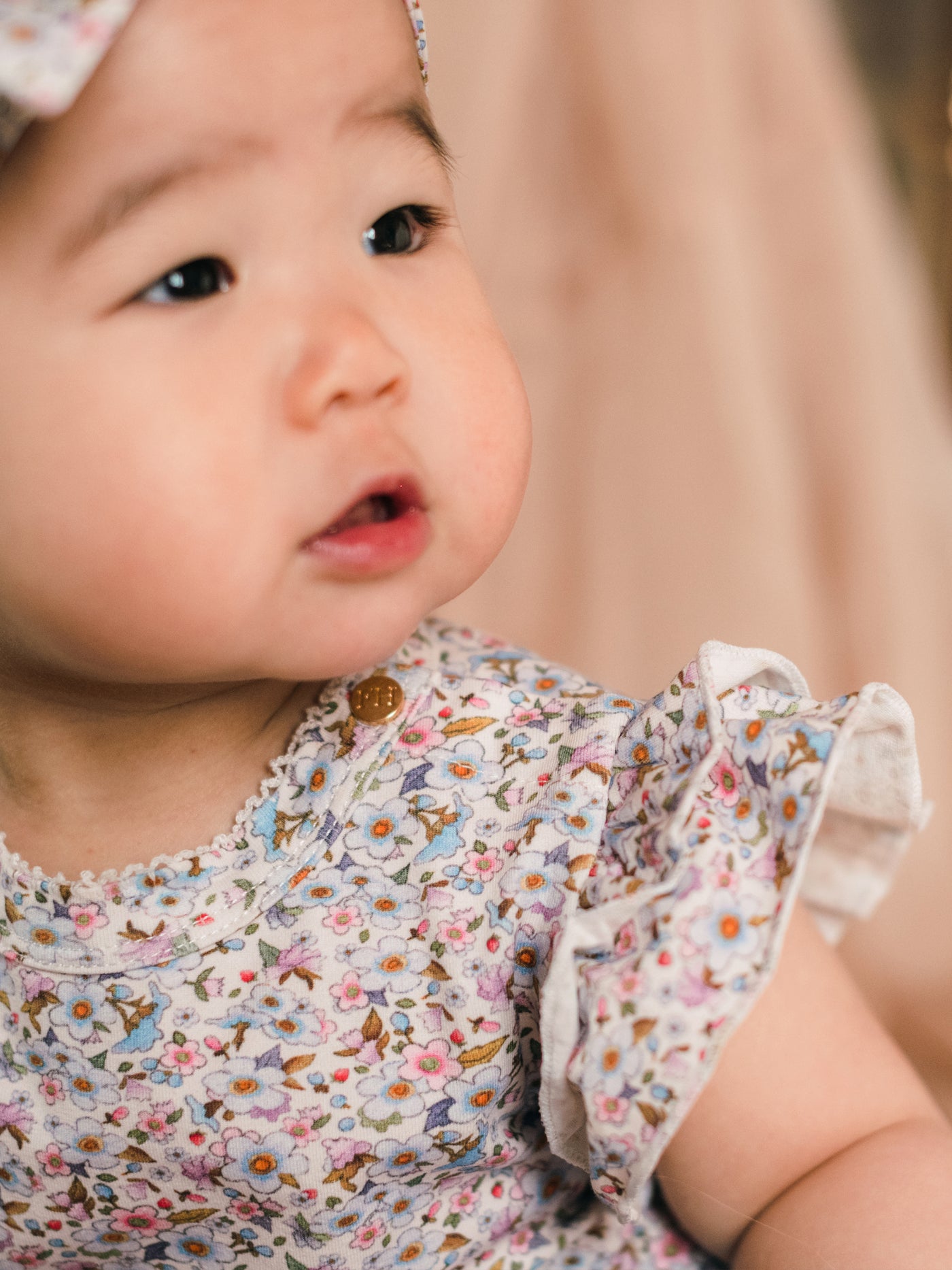 'Forget-me-nots' Precious Frill Bodysuit - Snow