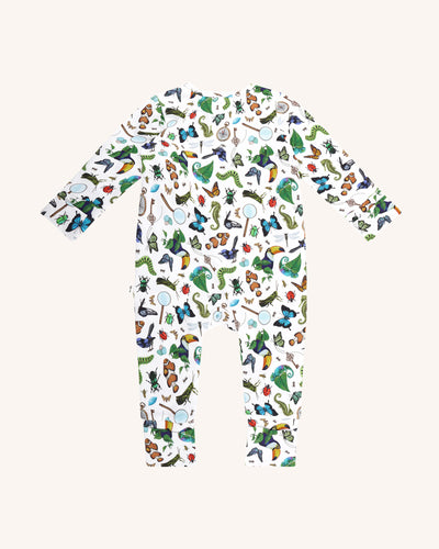 'Beautiful World' Insects Timeless Coverall - Snow