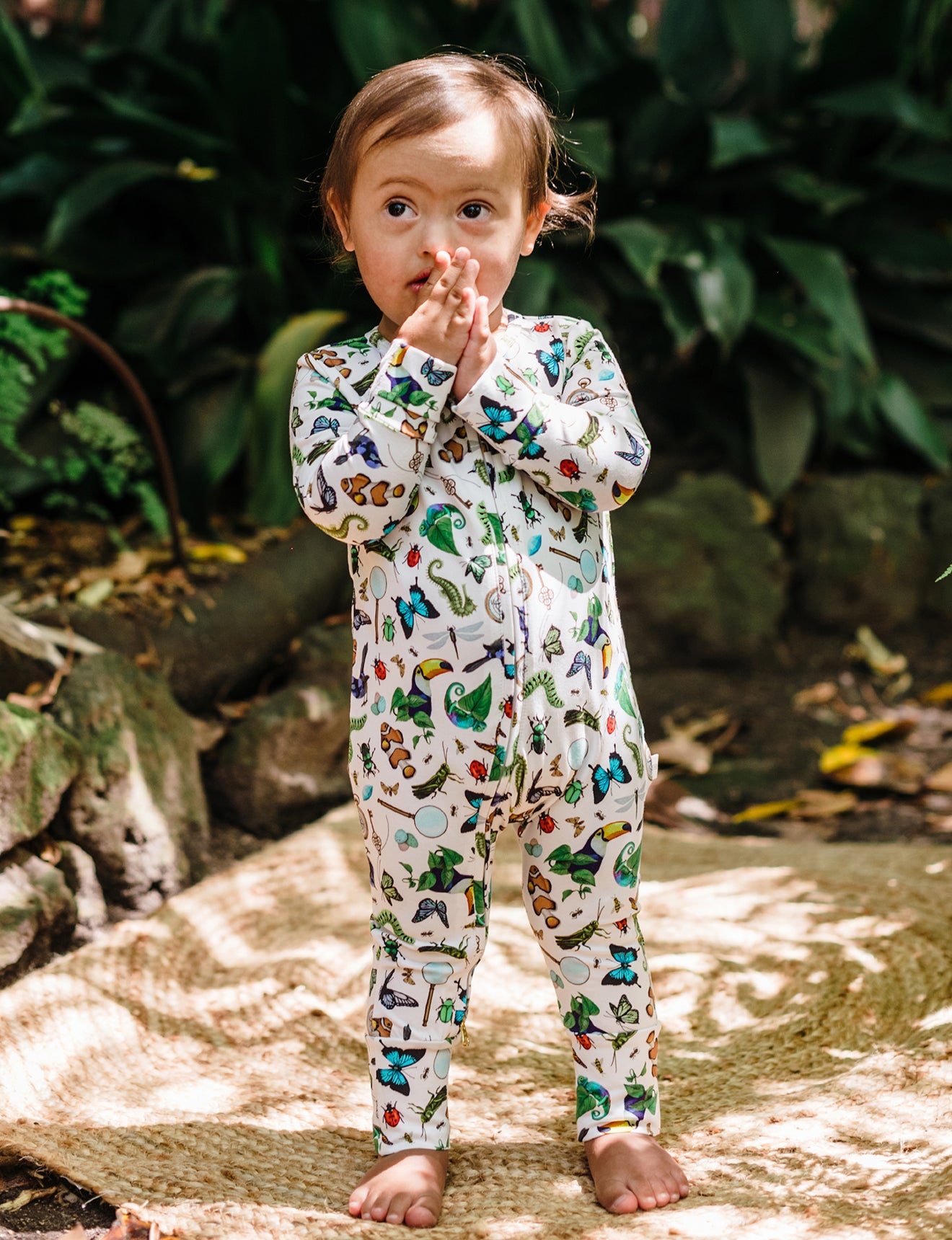 'Beautiful World' Insects Timeless Coverall - Snow