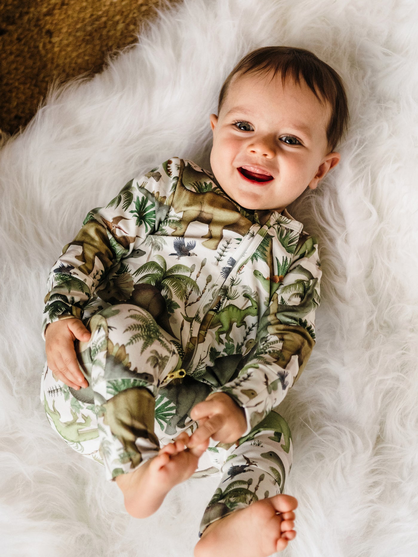 'Prehistorica' Timeless Coverall - Eggshell