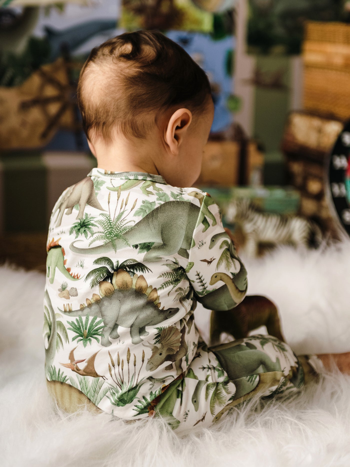 'Prehistorica' Timeless Coverall - Eggshell