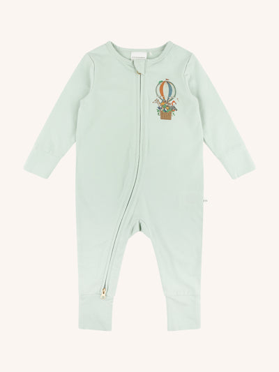 'Beautiful World' Timeless Coverall Set - Winter Sky