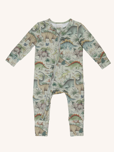 'Prehistorica' Timeless Coverall Onesie - Pale Sage