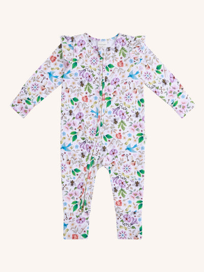 'Secret Diary' Precious Frill Coverall - Egret