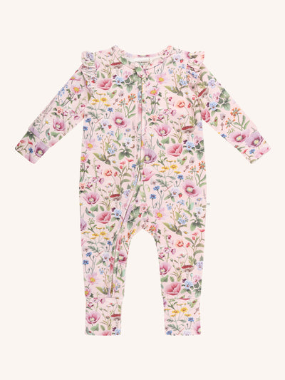 'Garden of Dreams' Precious Frill Coverall - Peach